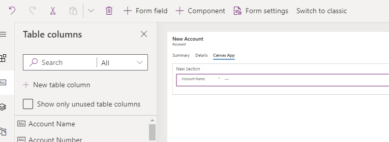 Embed Canvas App In A Model Driven App